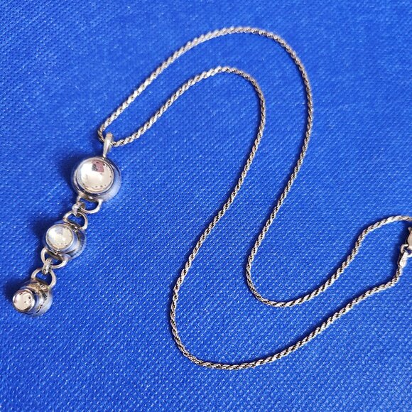 VINTAGE SIGNED “SOUL TO SILVER” 925 BIG PENDANT WITH CABOCHONS. - Picture 2 of 9